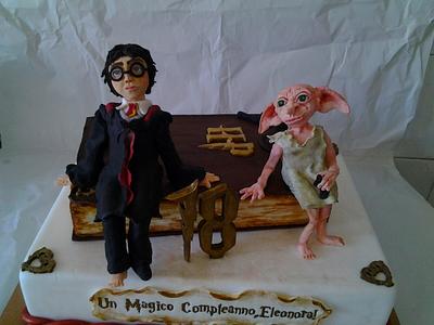 Harry Potter and Dobby,the free elf - Cake by Torturicupasiune