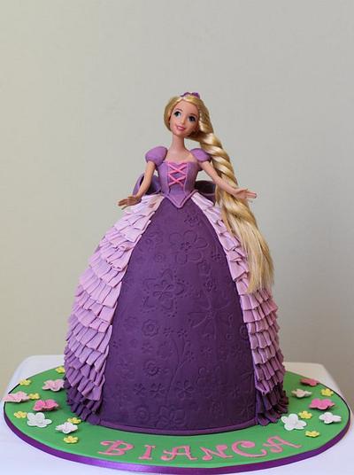 tangled doll cake. - Cake by Sue Ghabach