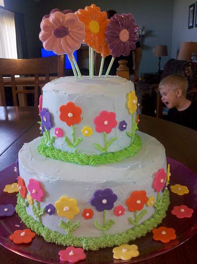 Birthday flowers - Cake by Jillazocc