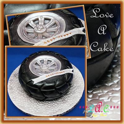 Tire-themed Father's Day Cake - Cake by genzLoveACake
