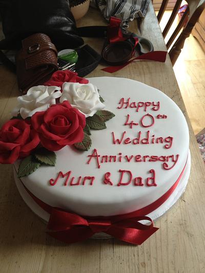 40th anniversary cake - Cake by Paul Kirkby