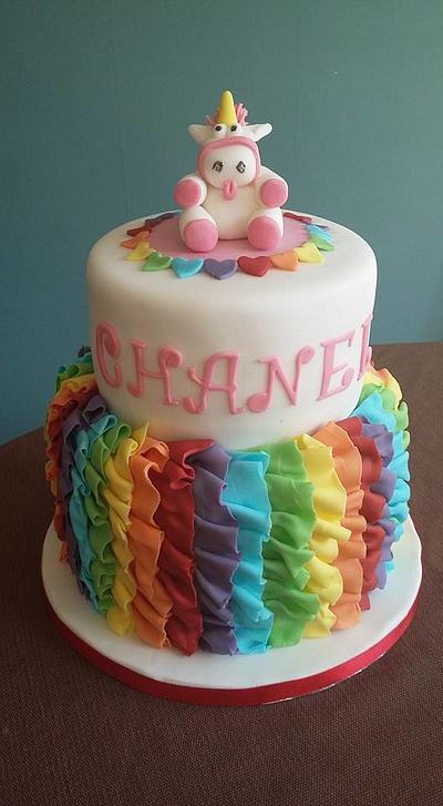 Rainbow Unicorn.   - Cake by cupcakeycooper