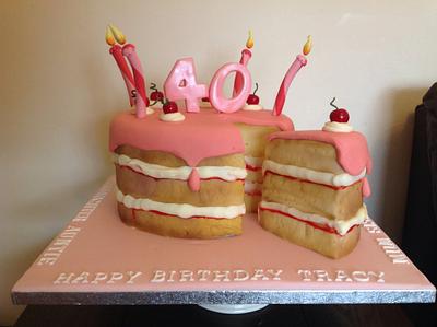 A slice of Victoria sponge anyone? - Cake by Sue's Sugar Art Bakery 