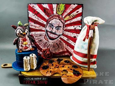 American Horror Story Painted Cake for Cakeflix Collaboration - Cake by Cake Pirate