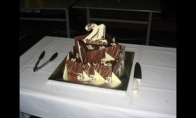 21st Chocolate on chocolate mud cake - Cake by Cathy