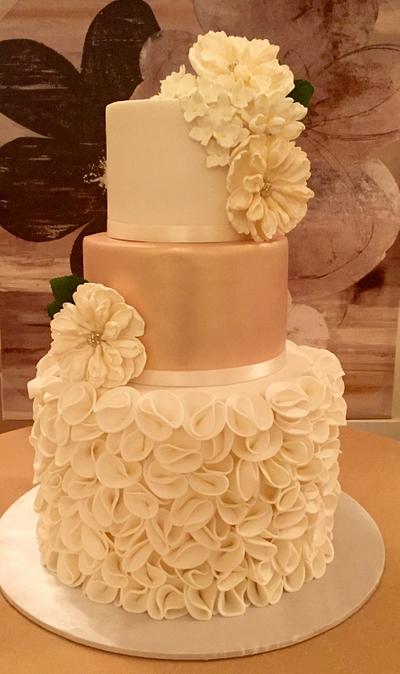 Ruffled Wedding Cake - Cake by Le Cake Design Studio