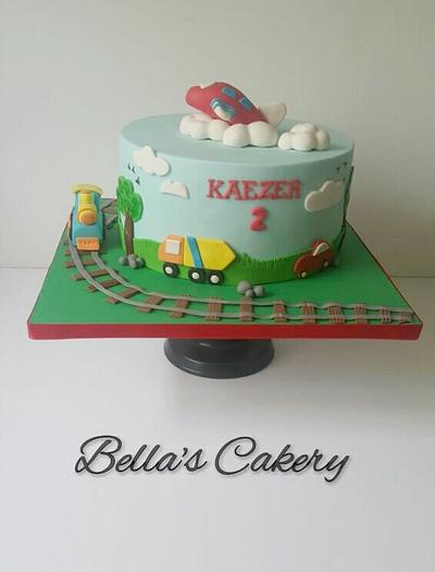 Kaezer's transport themed birthday  - Cake by Bella's Cakes 