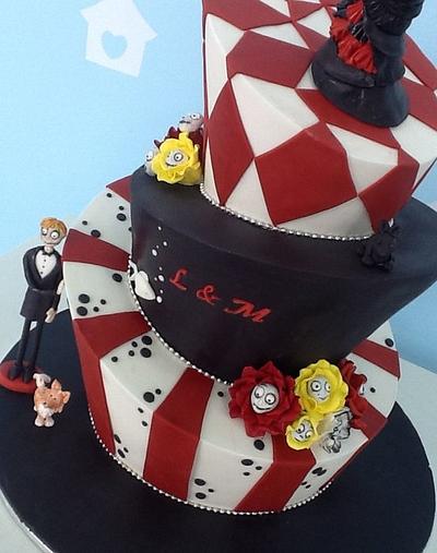 Tim Burton inspired wedding cake - Cake by Decorative Sweets