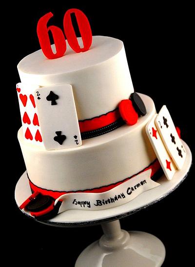 60th Casino Cake - Cake by Zelicious