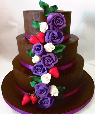 Chocolate wedding cake - Cake by Cake-a-licious