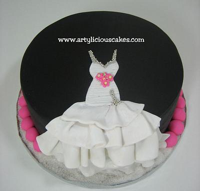 wedding dress shower - Cake by iriene wang