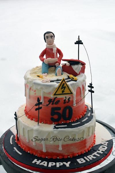 He is 50. - Cake by Inoka (Sugar Rose Cakes)