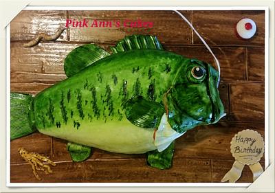 bass fish cake - Cake by  Pink Ann's Cakes