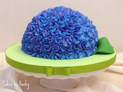 Easter Hydrangea Cake - Cake by Becky Pendergraft