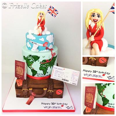 Virgin Atlantic birthday cake - Cake by Frizellecakes