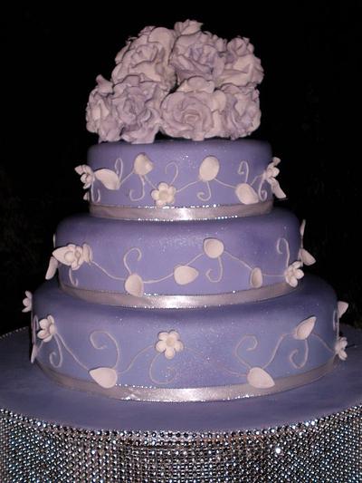 Lilac rose Wedding cake  - Cake by Sugarart Cakes