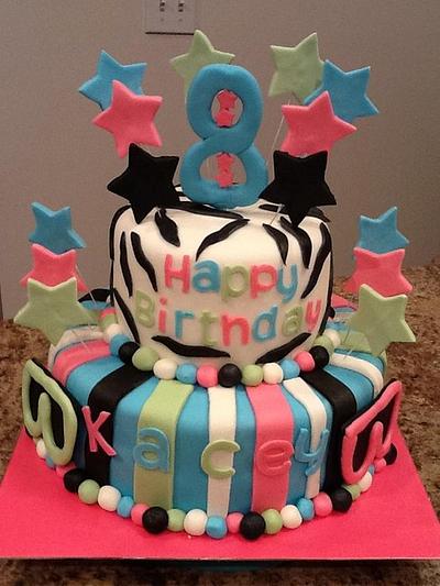 Zebra and Stars print - Cake by Rita's Cakes