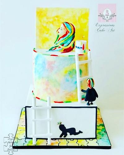 Sugar Art for Autism- Paint me a Rainbow - Cake by Expressions Cake Art (Su)