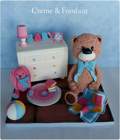 Baby shower cake. - Cake by Creme & Fondant