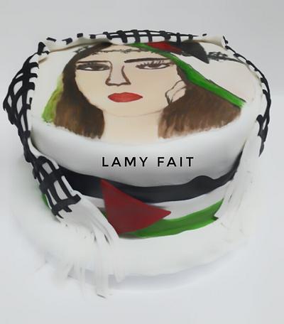 palastine cake  of palastine colaboration - Cake by Randa Elrawy