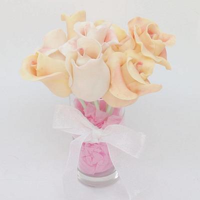 Rose Cake Pop Bouquet - Cake by Claire Lawrence