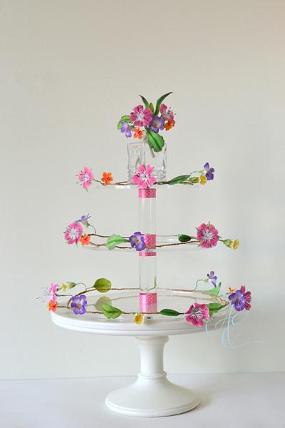 Wild Flower Garlands - Cake by Amanda Earl Cake Design