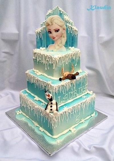 frozen elza - Cake by CakesByKlaudia