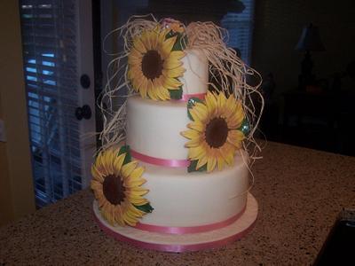 Sunflower Wedding Cake - Cake by Margaret