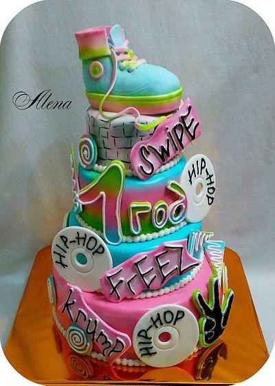 Торт для танцевальной школы "Хип-Хоп"  - Cake by Alena Artdeko
