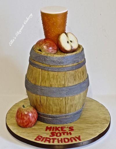 A barrel of cider cake  - Cake by Ellie @ Ellie's Elegant Cakery