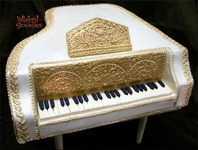 Grand Piano Wedding Cake - Cake by Wicked Goodies