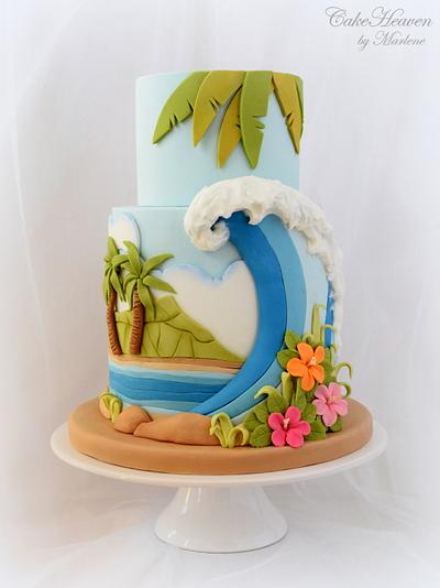 Summer Holiday in Hawaii Cake - Sweet Summer Collaboration - Cake by CakeHeaven by Marlene