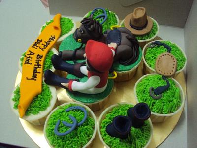 Jockey Theme Cupcakes - Cake by Letchumi Sekaran