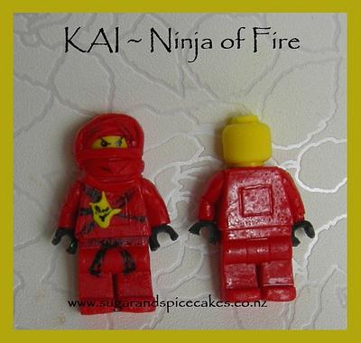 Kai - Ninja of Fire - Fondant Cake Topper - Cake by Mel_SugarandSpiceCakes
