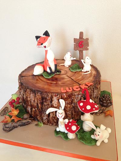 Fox and little Friends - Cake by tomima