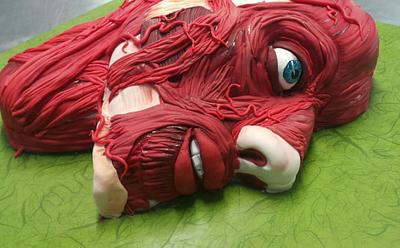 anatomic human head  - Cake by Martina Bikovska 