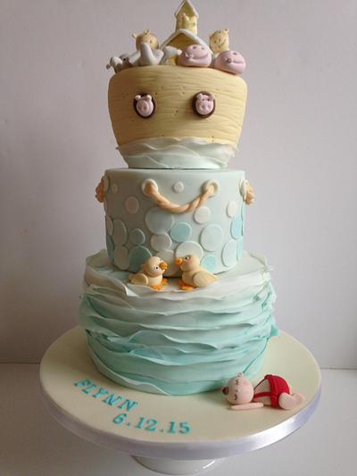 Noah's ark christening cake  - Cake by Carry on Cupcakes