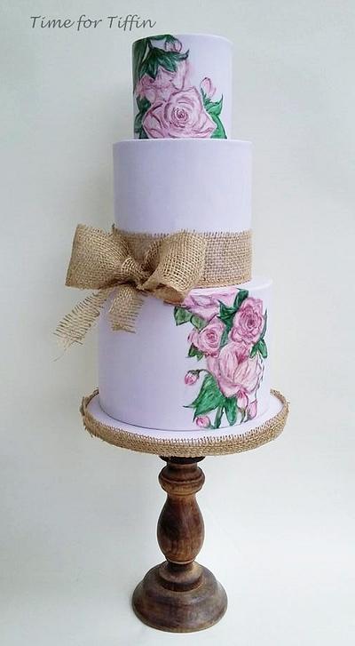 Handpainted Roses - Cake by Time for Tiffin 