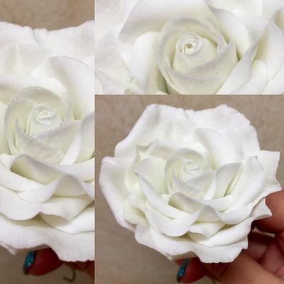 Gum Paste Roses - Cake by The Painted Cake