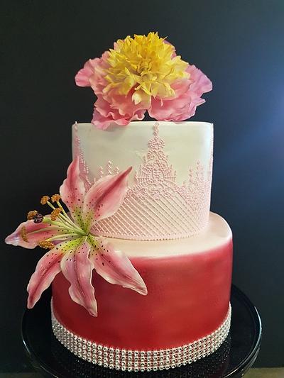 Pink birthday cake - Cake by Lori Snow
