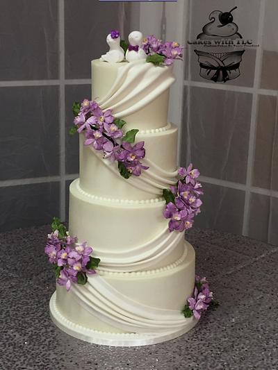 Orchid Wedding Cake - Cake by ToreyTLC
