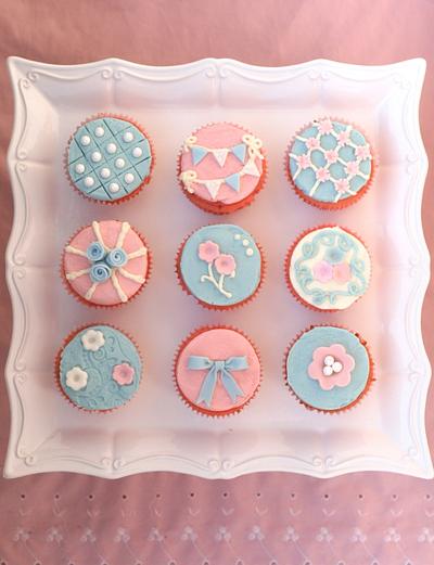 Sweet and Pretty Pink and Blue Cupcakes - Cake by SarahBeth3