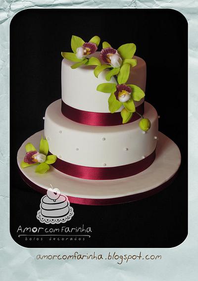Orchids Cake - Cake by AmorcomFarinha