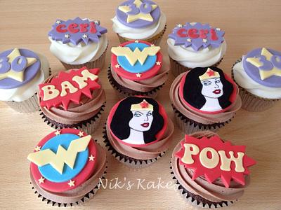 Wonder Woman Birthday Cupcakes - Cake by Nikskakes