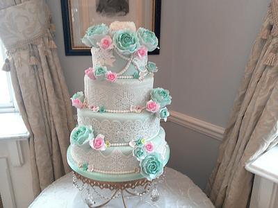 mint and pink - Cake by Aine Cuddihy