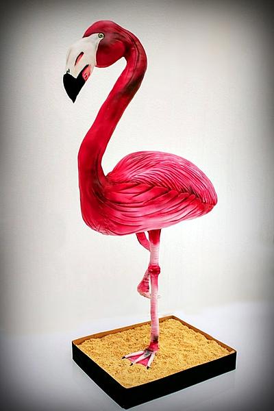 Flamingo cake - Cake by Teresa Carrano "Dulce Mocca"