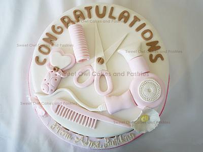 Cake for Hair Salon  - Cake by Sweet Owl Cake and Pastry