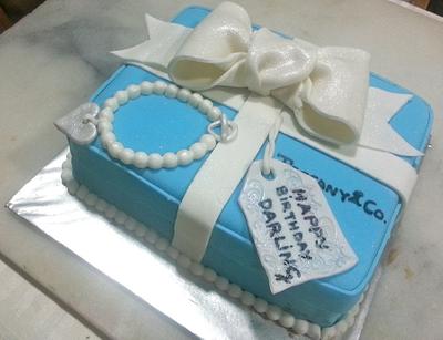 Tiffany Inspired Cake for my Aunt - Cake by KnKBakingCo