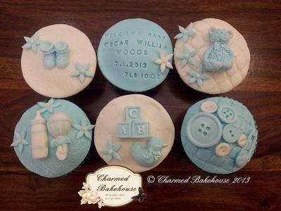 Baby boy cupcakes - Cake by Charmed Bakehouse