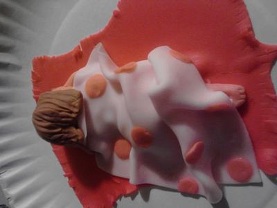breakdown of baby shower book cake - Cake by Barbara D.
